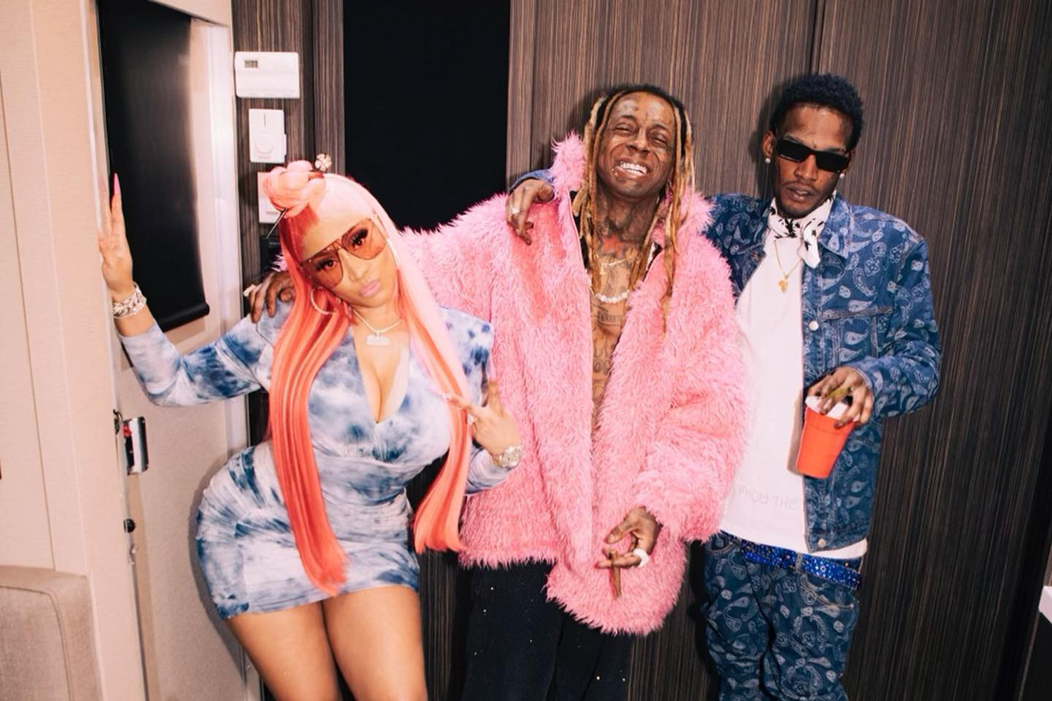 Skeng Joins Nicki Minaj, Lil Wayne Back Stage At Rolling Loud